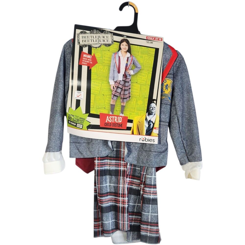 Beetlejuice Astrid School Uniform Child Halloween Costume Girls Size Small 6 NEW